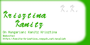 krisztina kanitz business card